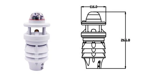 RS485 Output Optical Rainfall Sensor Rain Gauge And Meter